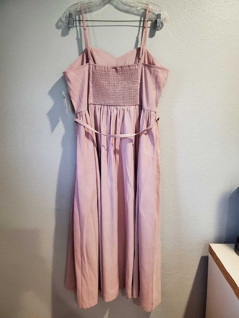 Women's Bow Belt Midi Dress - A New Day Pink XL - Picture 6 of 10